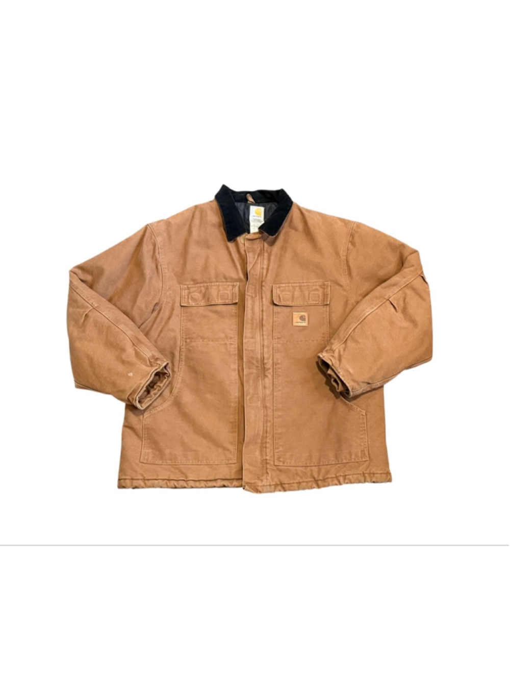 Vtg Carhartt MENS ARCTIC QUILT LINED SANDSTONE TRADITIONAL COAT C26 Sz XL - Picture 5 of 8
